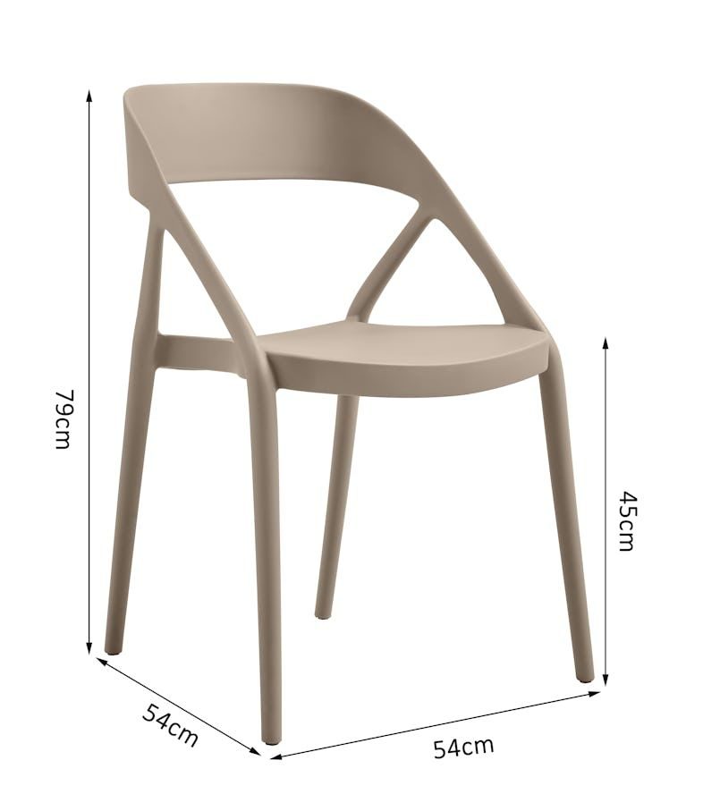 Designreceptiestoel – Taupe